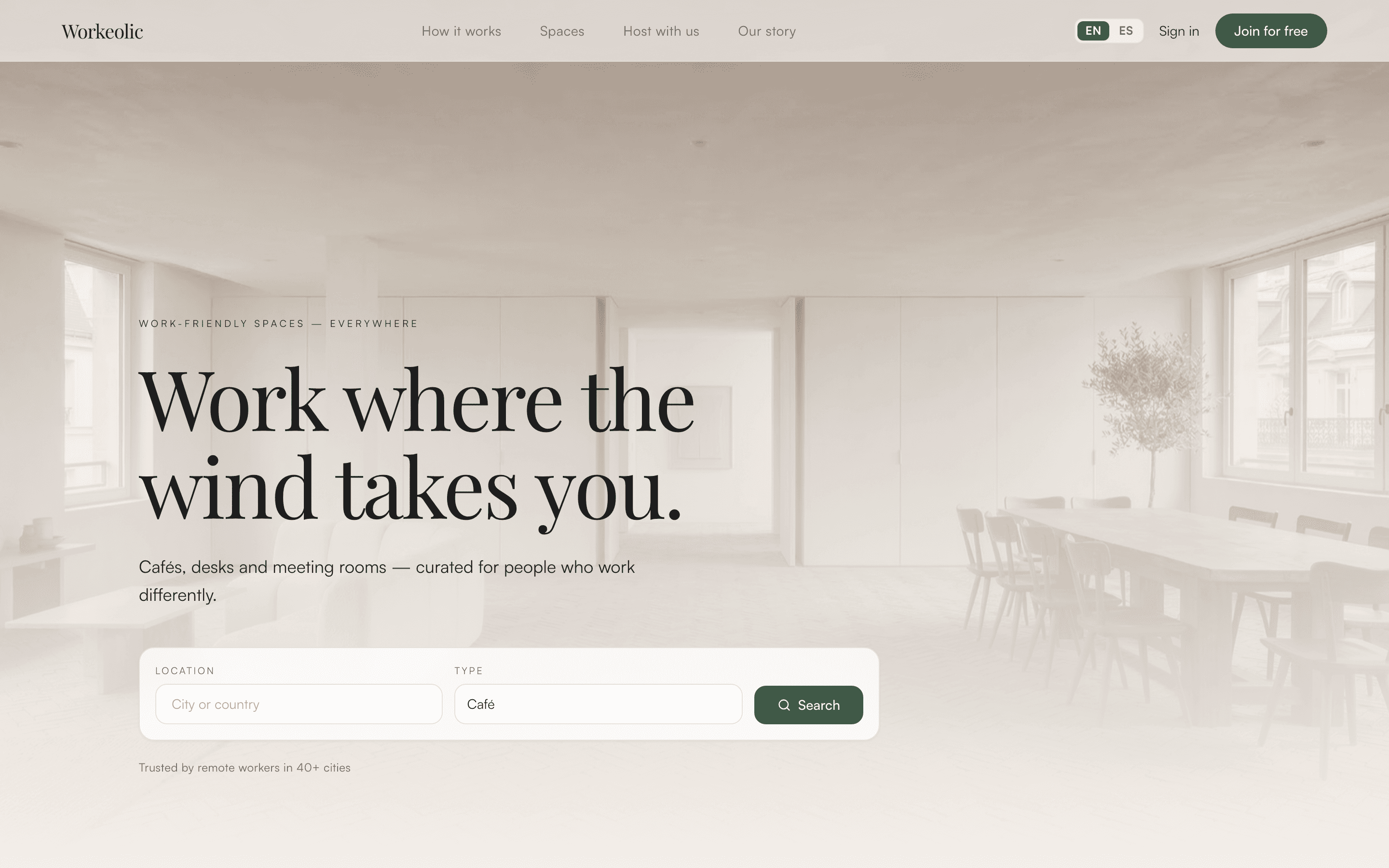 Workeolic — Home — a finished storefront, ready to brand