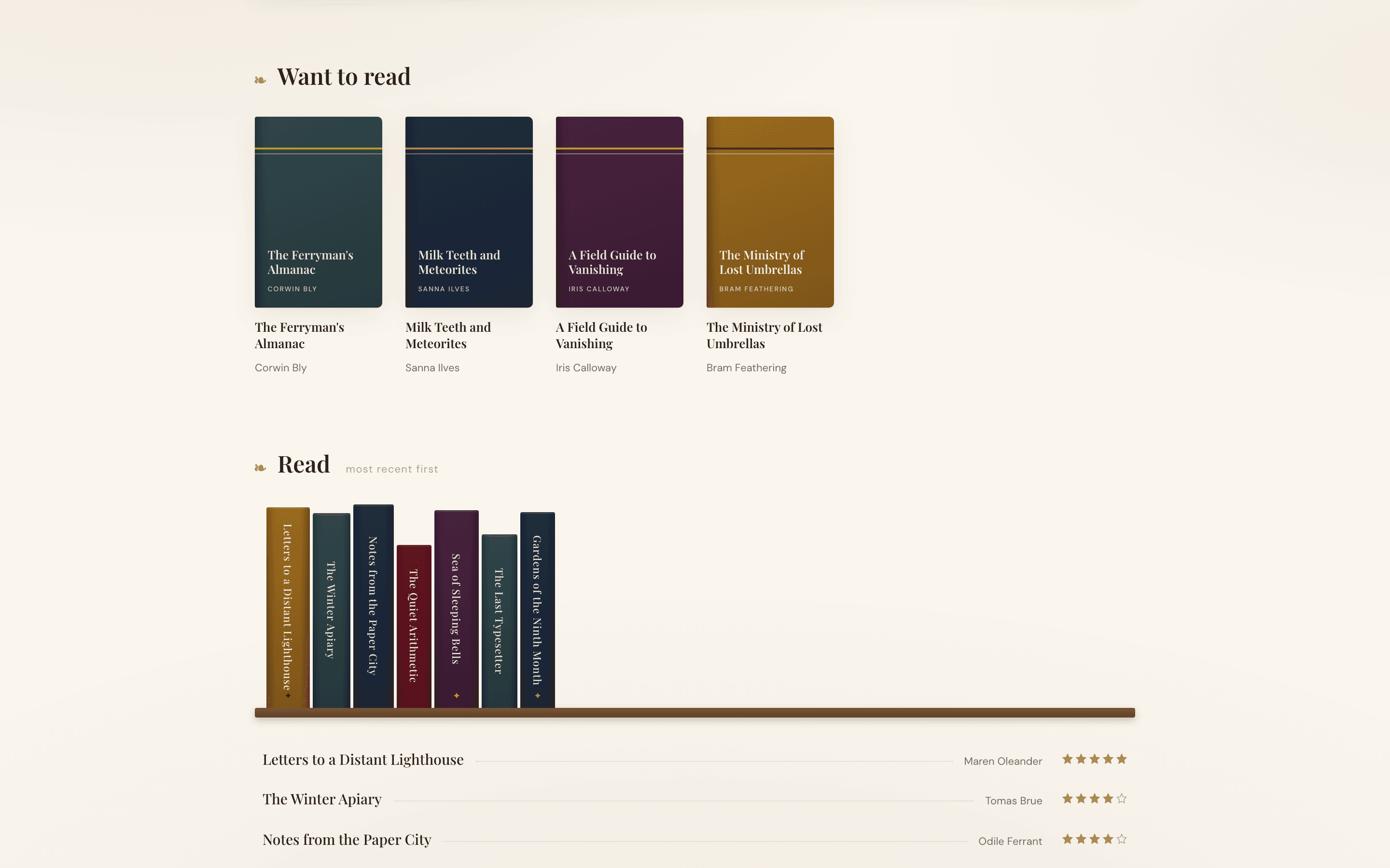 Marginalia — A shelf you can actually see.